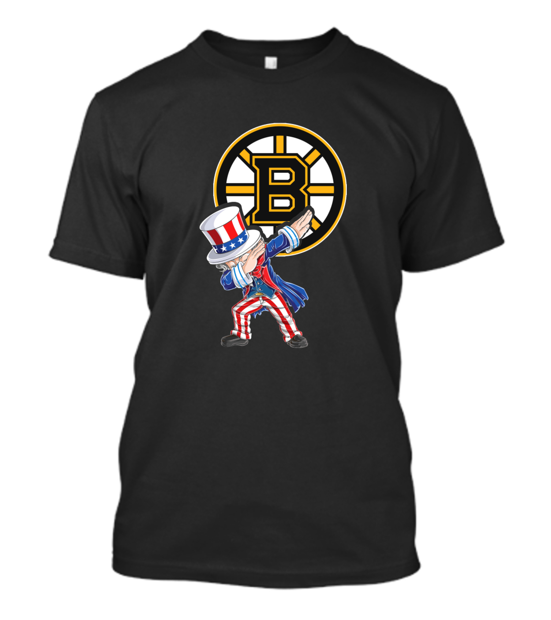 Uncle Sam Dabbing Boston Bruins 4Th Of July Fan Celebration T-Shirt