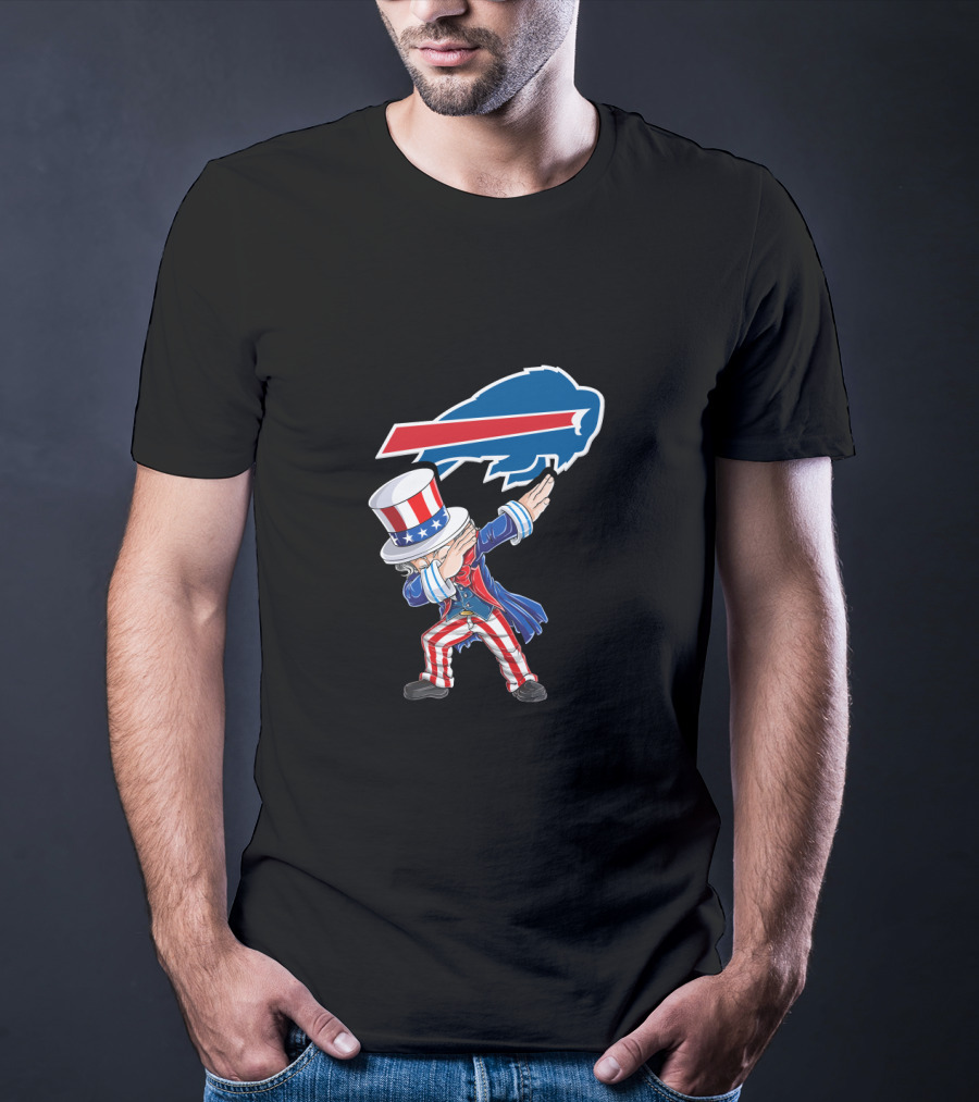 Uncle Sam Dabbing With Buffalo Bills Celebrating 4Th Of July For Fans T-Shirt