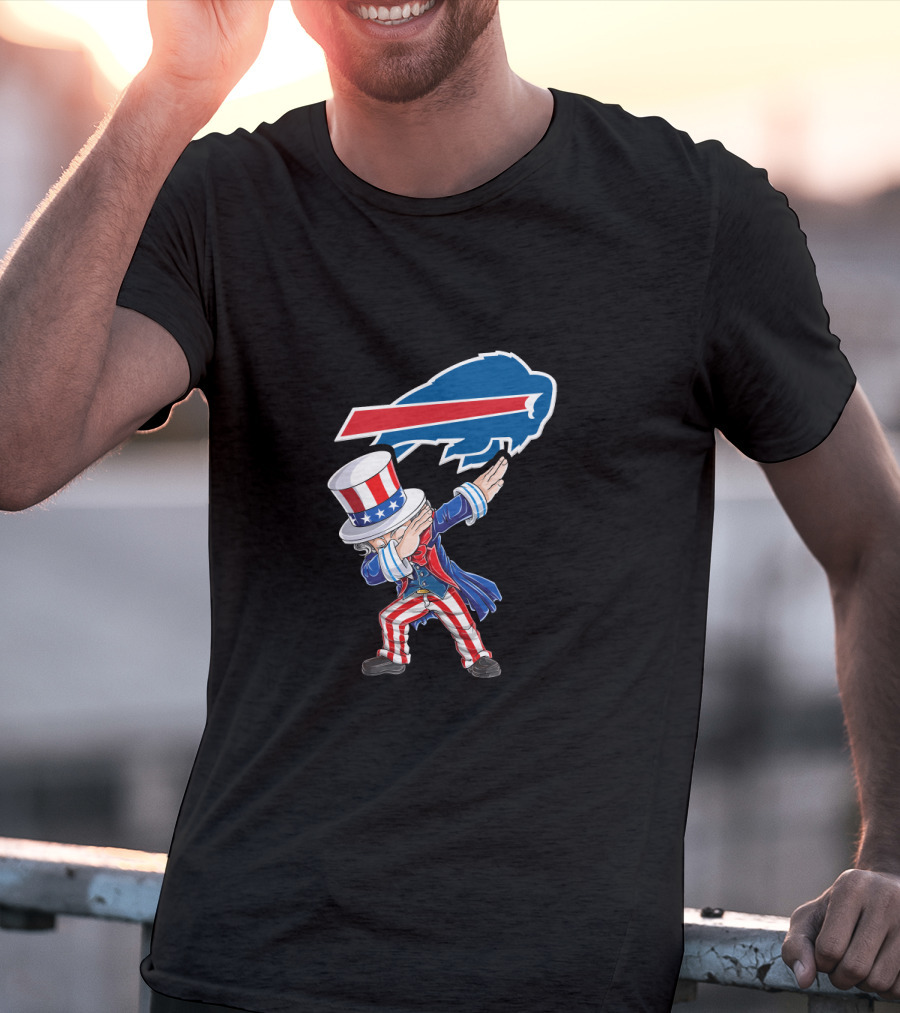 Uncle Sam Dabbing With Buffalo Bills Celebrating 4Th Of July For Fans T-Shirt