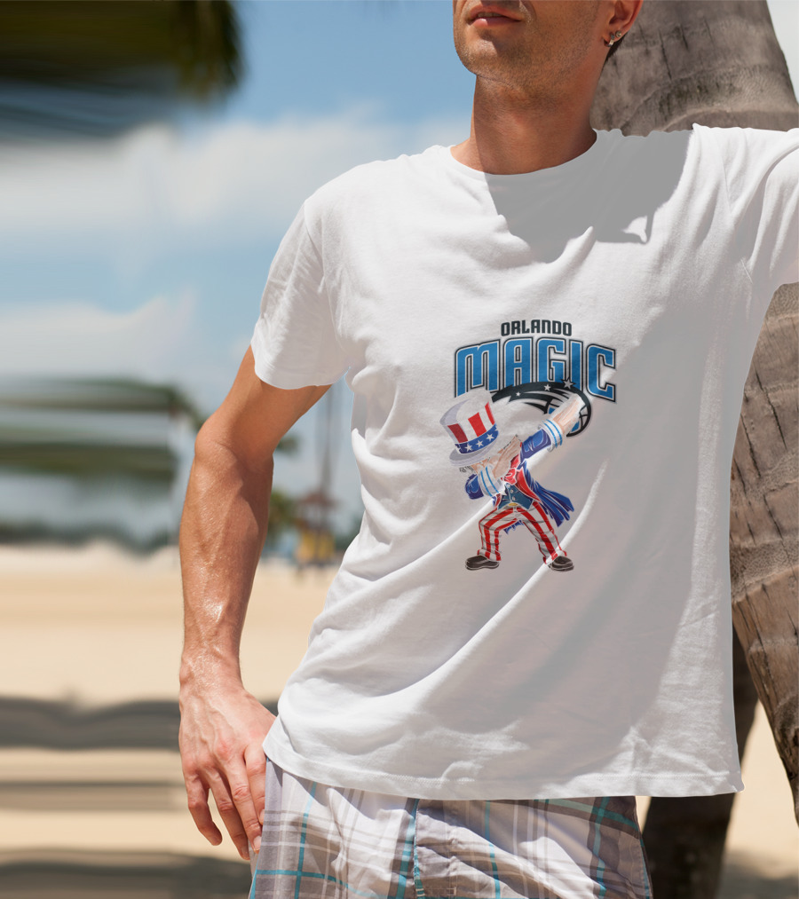 Orlando Magic Uncle Sam Dabbing 4Th July Celebration Fans T-Shirt