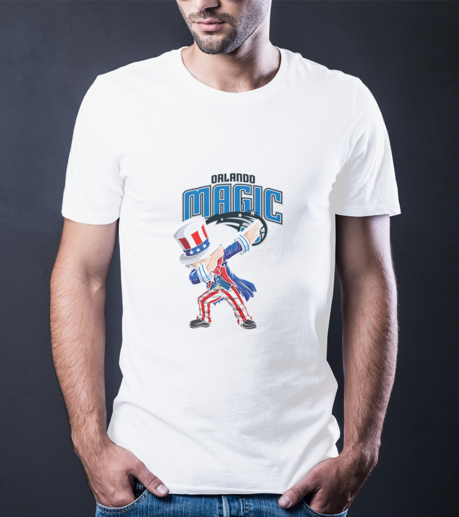 Orlando Magic Uncle Sam Dabbing 4Th July Celebration Fans T-Shirt