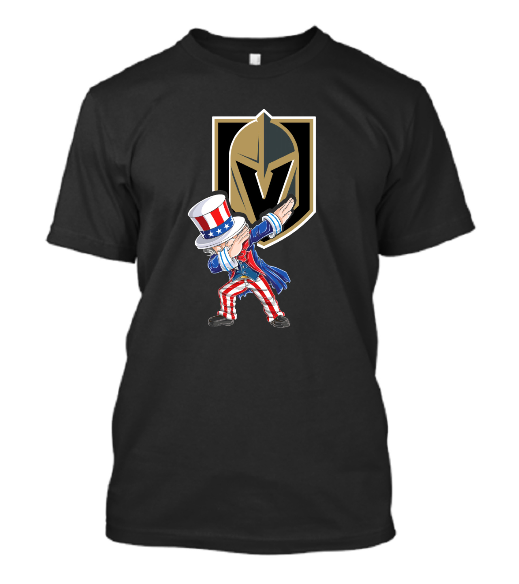 Uncle Sam Dabbing Vegas Golden Knights 4Th Of July Celebration T-Shirt