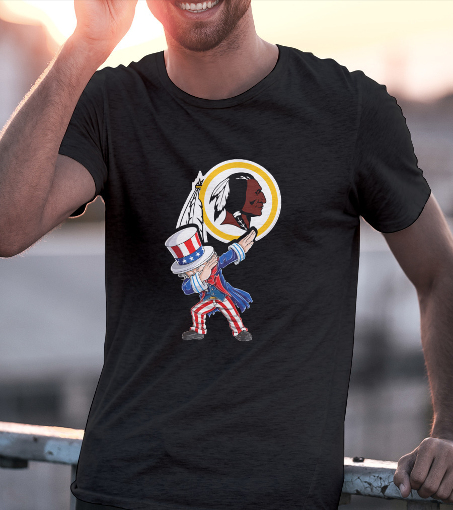 Uncle Sam Dabbing 4Th July Washington Redskins T-Shirt