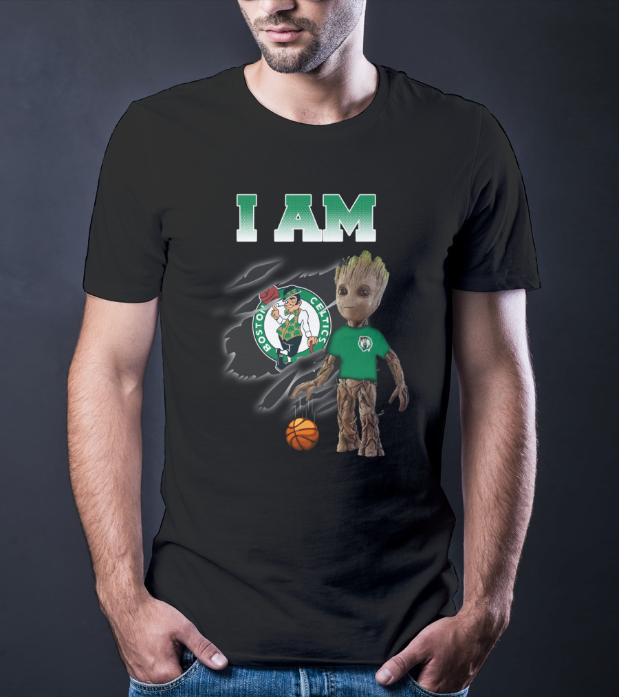 I Am Boston Celtics Groot Basketball Fan T-Shirt