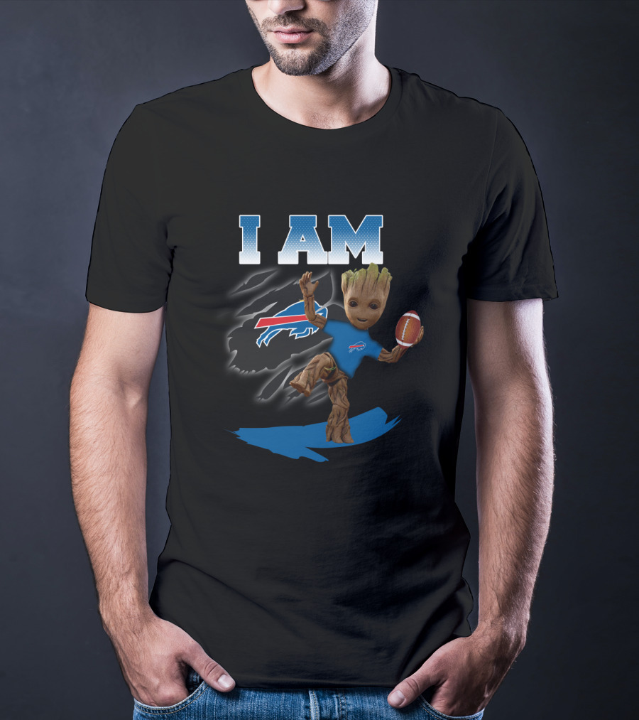 I Am Buffalo Bills Groot Football Fan T-Shirt