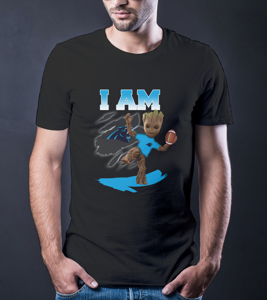 I Am Carolina Panthers Groot Football Fan T-Shirt