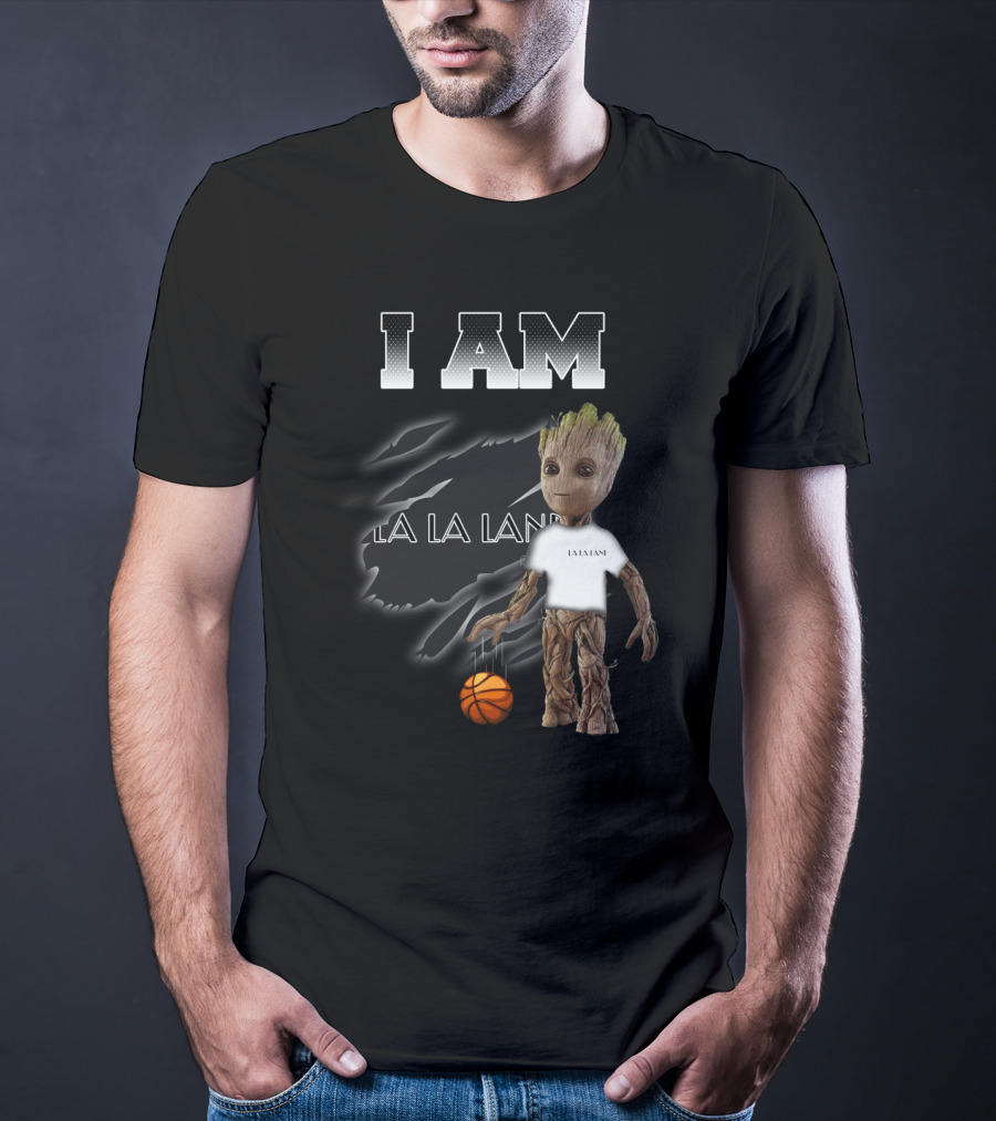 I Am La La Land Basketball Fan Groot T-Shirt