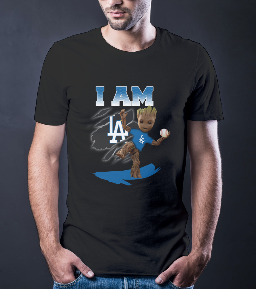 I Am Los Angeles Dodgers Groot Baseball Fan T-Shirt