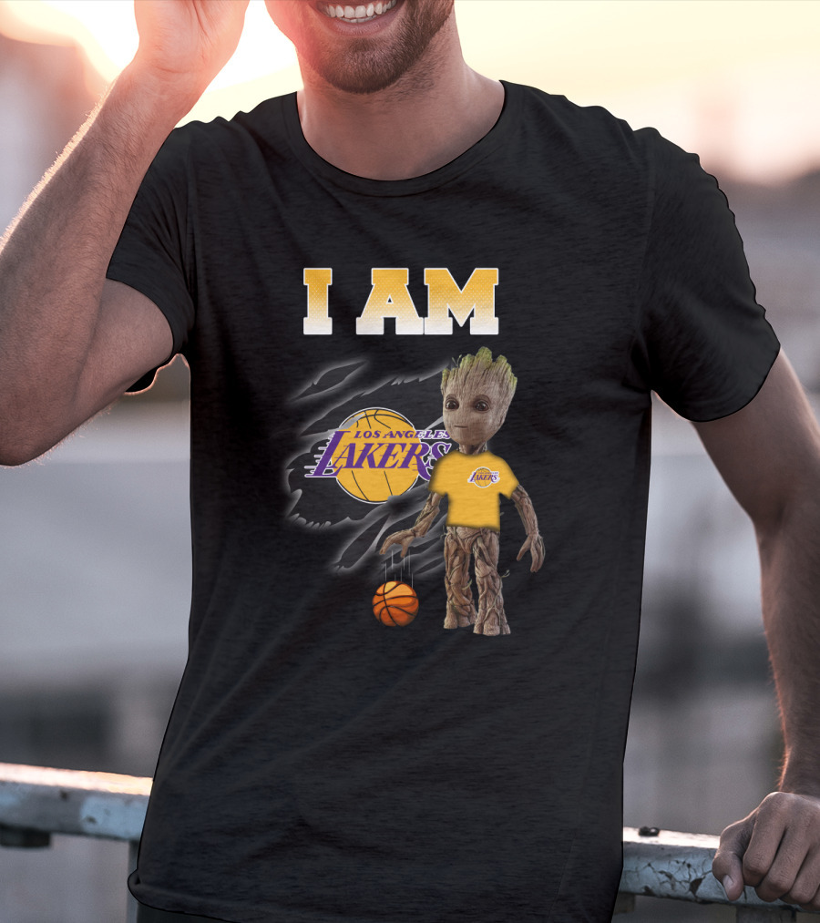 I Am Los Angeles Lakers Groot Basketball Fans T-Shirt