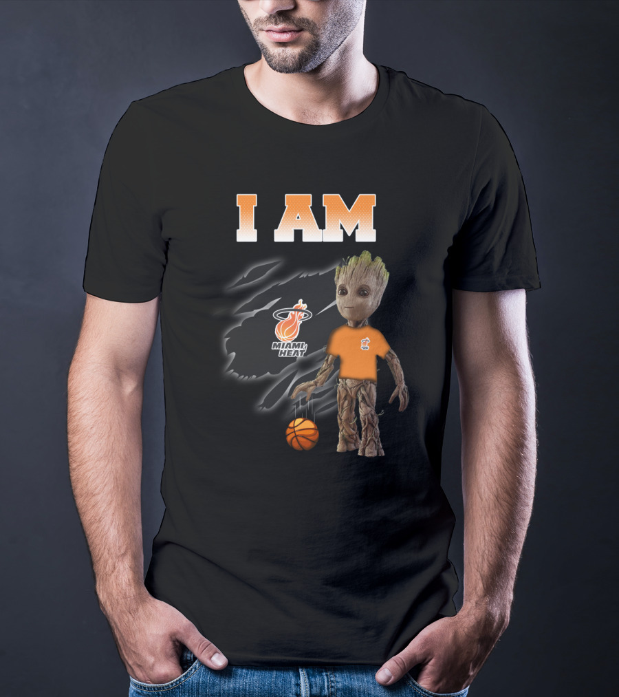 I Am Miami Heat Groot Basketball Fan T-Shirt