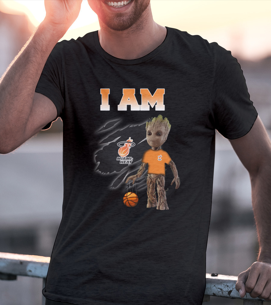 I Am Miami Heat Groot Basketball Fan T-Shirt
