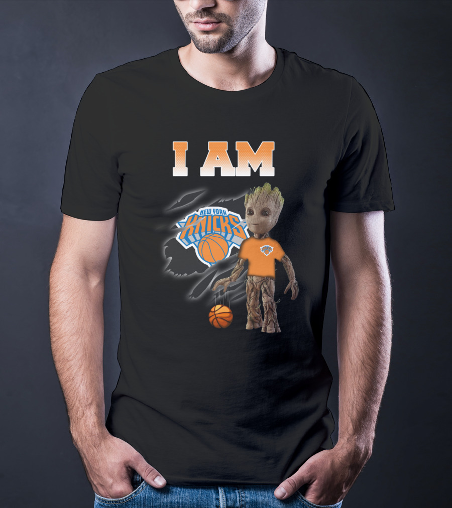 I Am New York Knicks Groot Basketball Fan T-Shirt