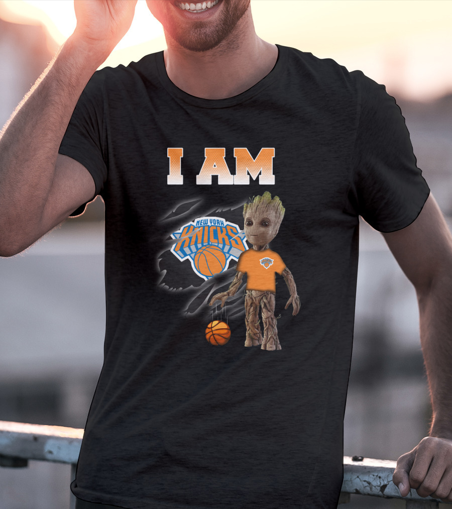 I Am New York Knicks Groot Basketball Fan T-Shirt
