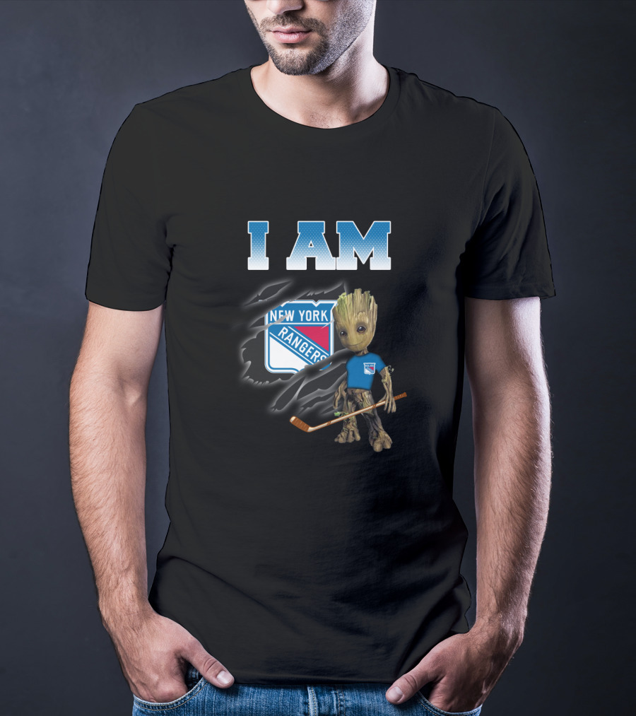 I Am New York Rangers Groot Hockey Fan T-Shirt