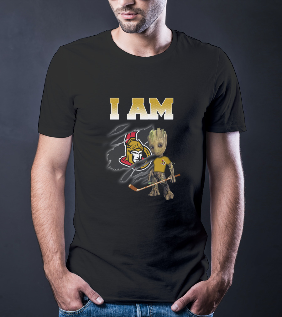 Ottawa Senators Groot With Hockey Stick I Am T-Shirt