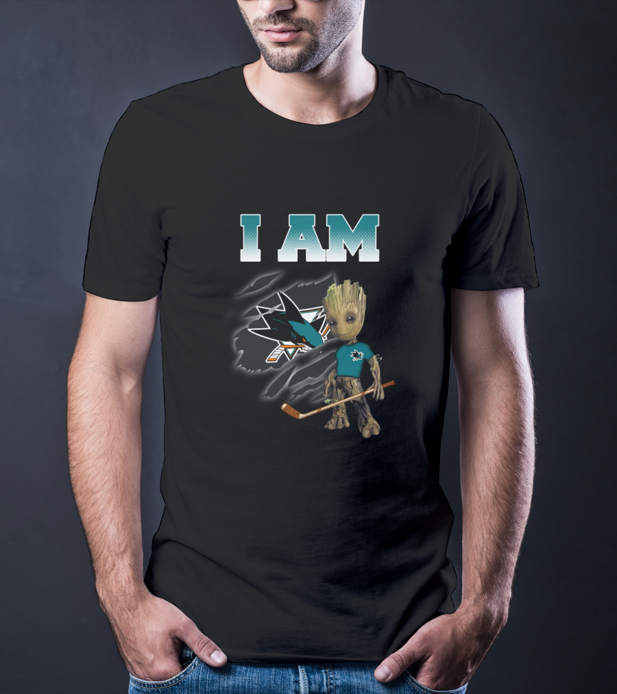 I Am San Jose Sharks Groot Fan Hockey Nhl T-Shirt