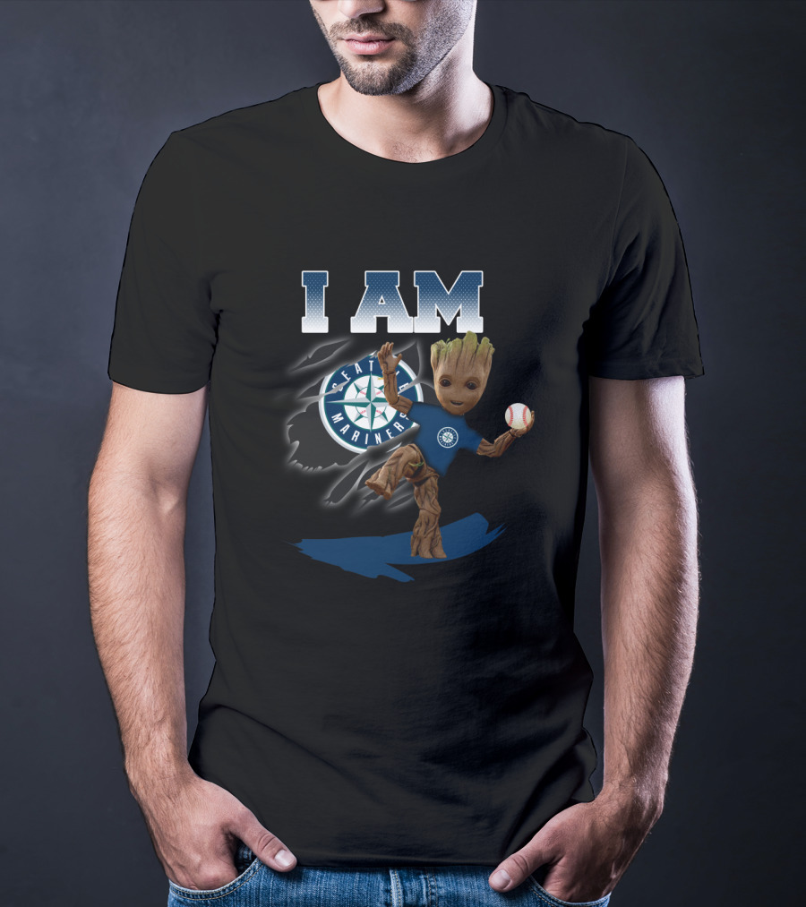 I Am Seattle Mariners Groot Baseball Fan T-Shirt