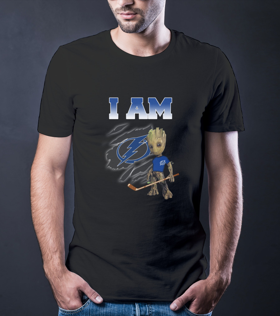 I Am Tampa-Bay-Lightning Groot Hockey Fan Favorite T-Shirt