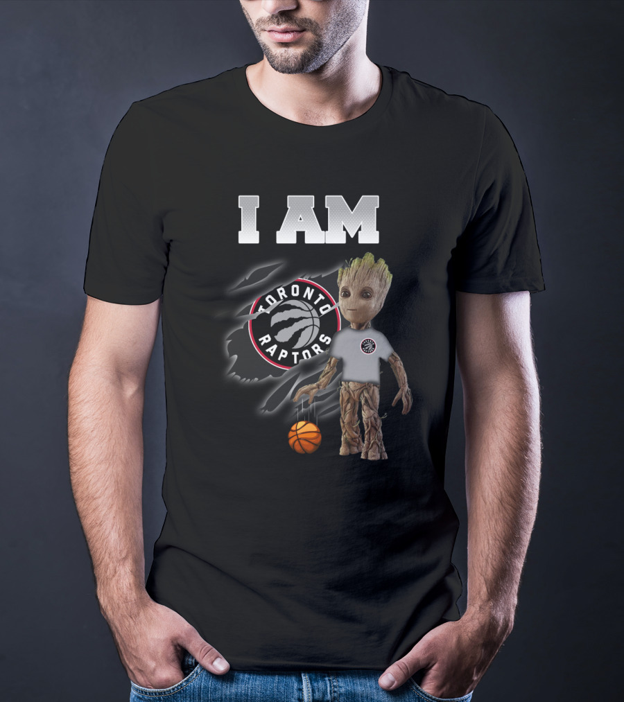 I Am Toronto Raptors Groot Basketball Fan T-Shirt