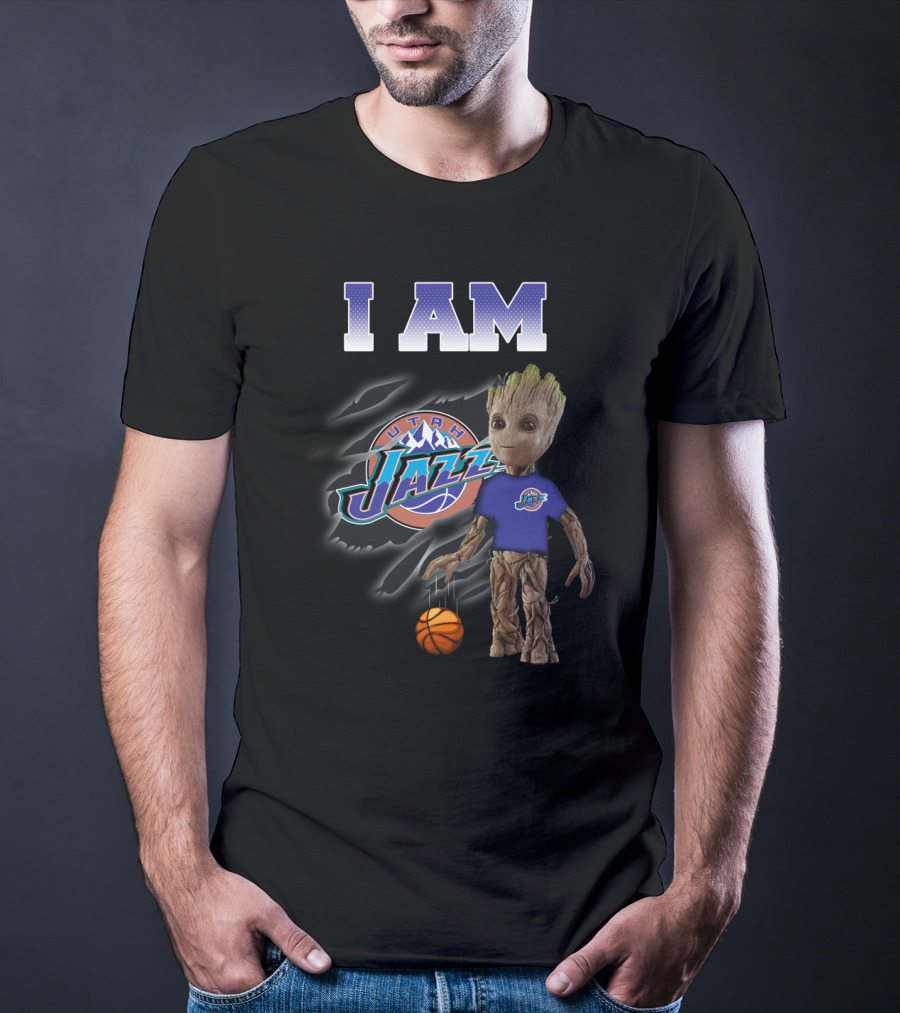 I Am Utah Jazz Groot Basketball Fan T-Shirt