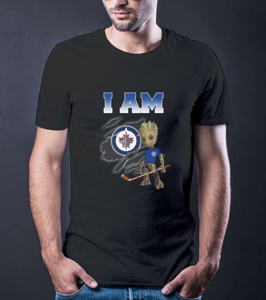 I Am Winnipeg Jets Groot Hockey Fan T-Shirt