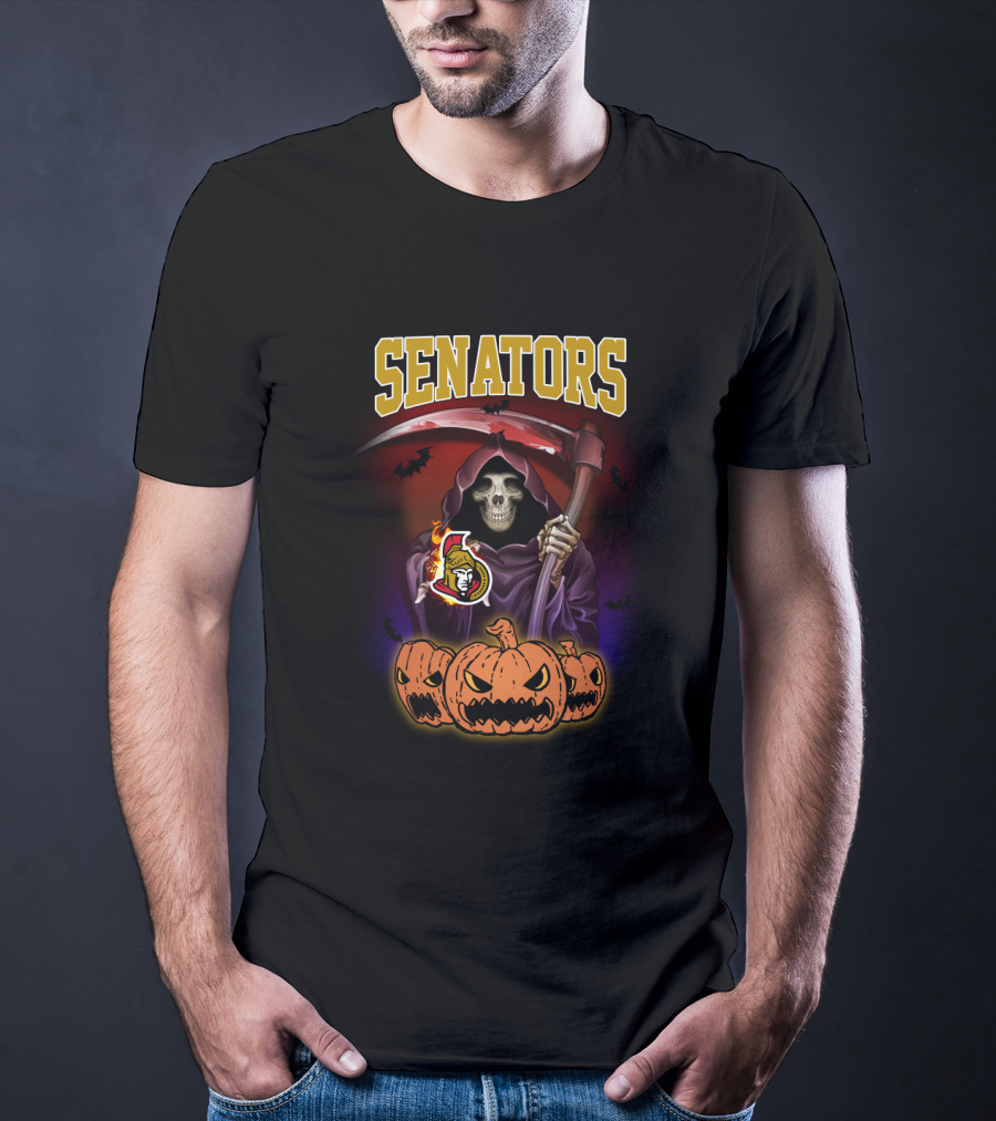 Senators Reaper Pumpkin Halloween Ottawa Senators T-Shirt