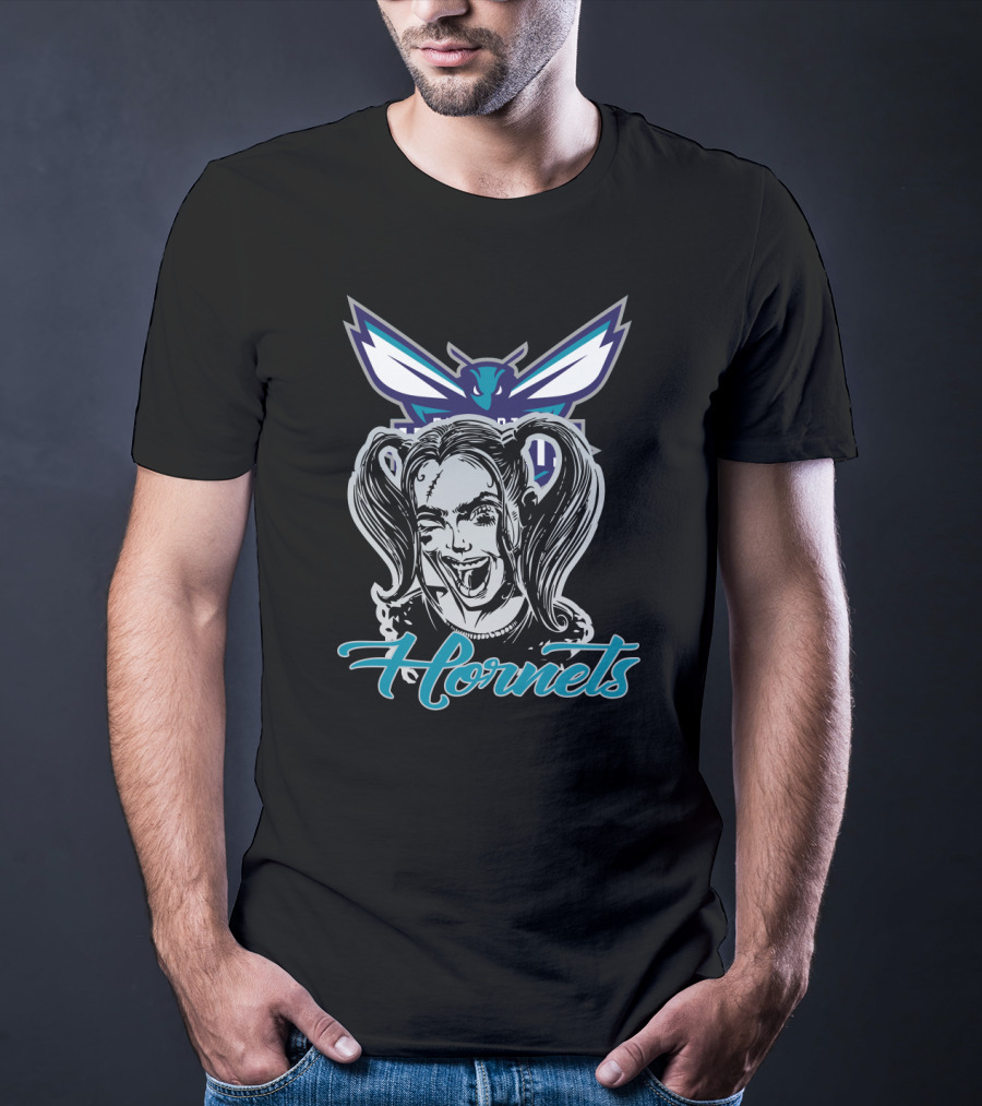 Harley Quinn Charlotte Hornets Fans T-Shirt