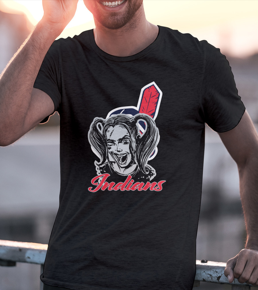 Harley Quinn Indians Fan T-Shirt