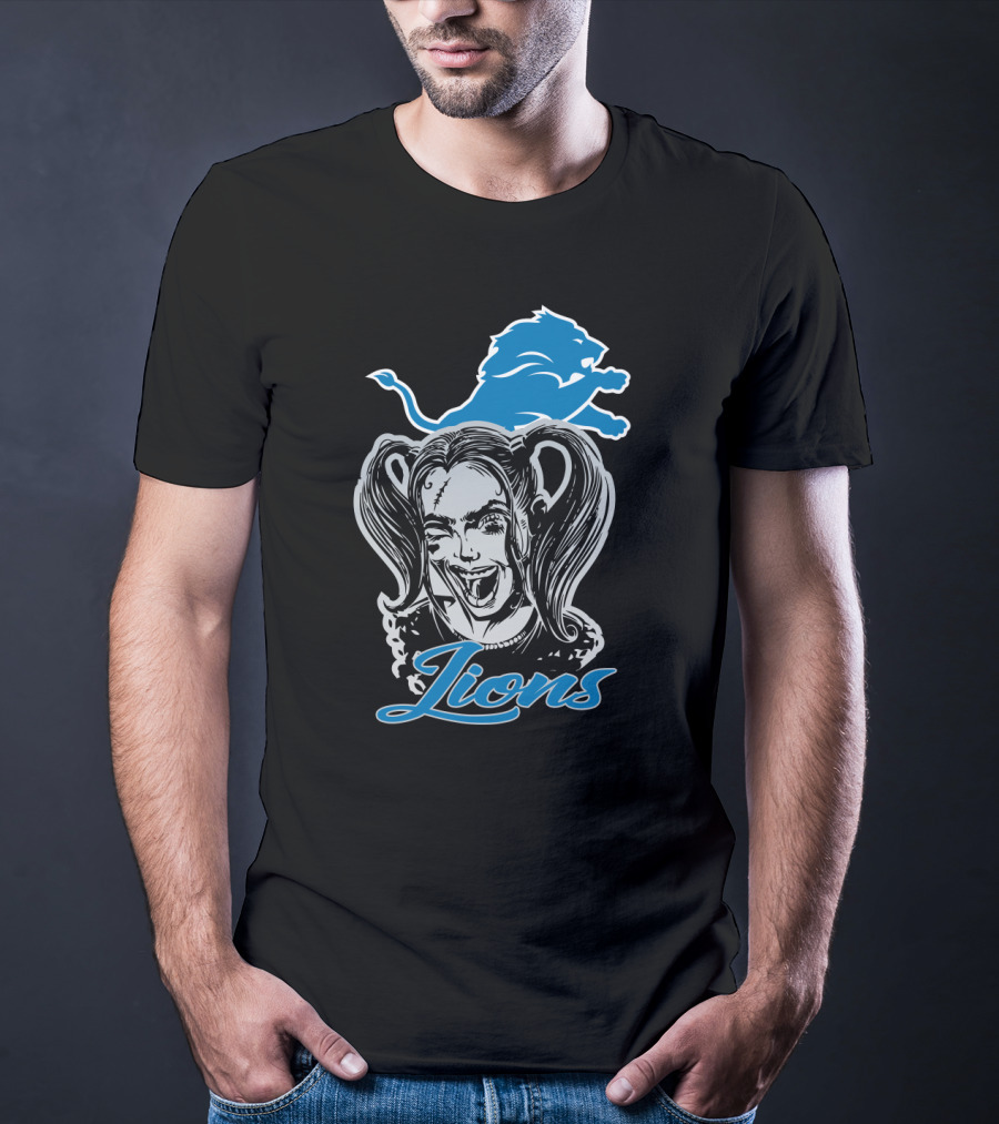 Harley Quinn Lions Detroit Fans T-Shirt