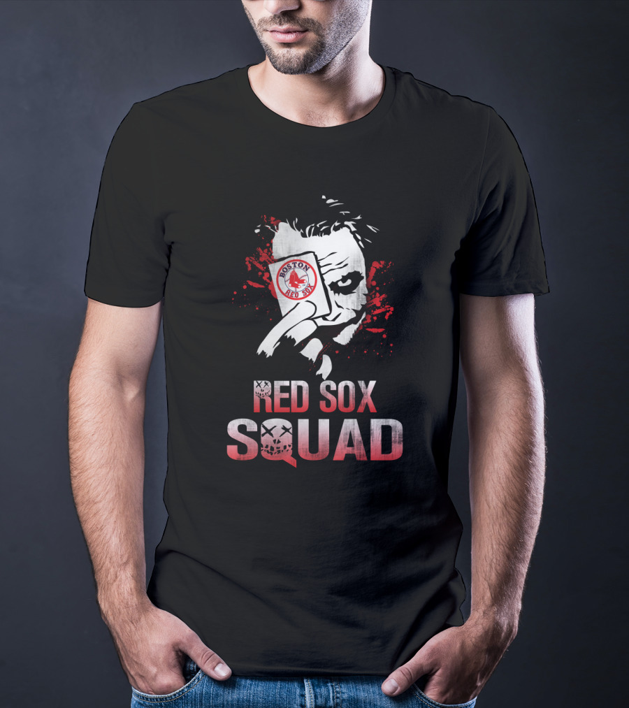 Red Sox Squad Joker With Boston Red Sox Playing Card T-Shirt