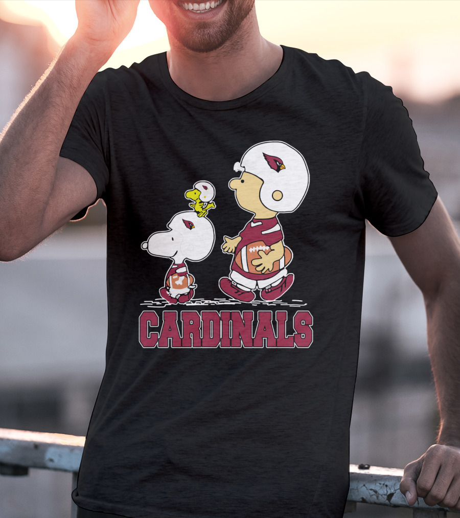 Cardinals Snoopy Fans Arizona Football Team Peanuts Characters T-Shirt