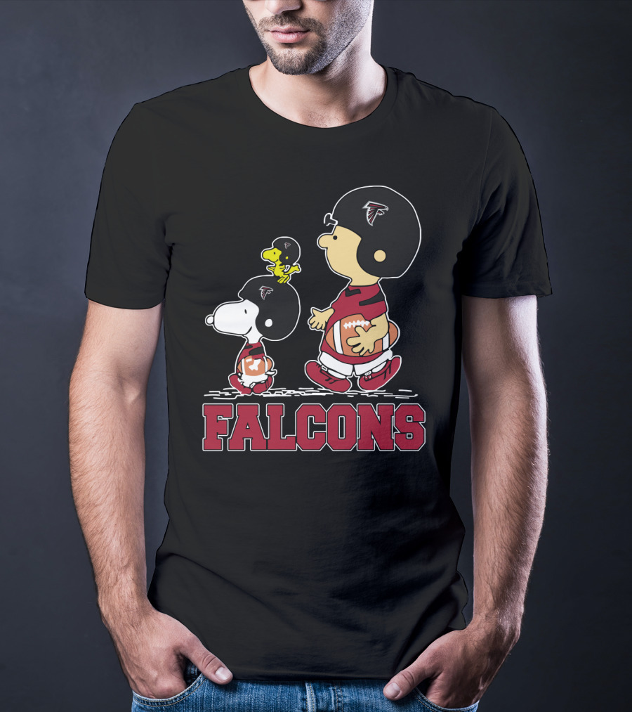 Snoopy And Woodstock Atlanta Falcons Football Fans T-Shirt