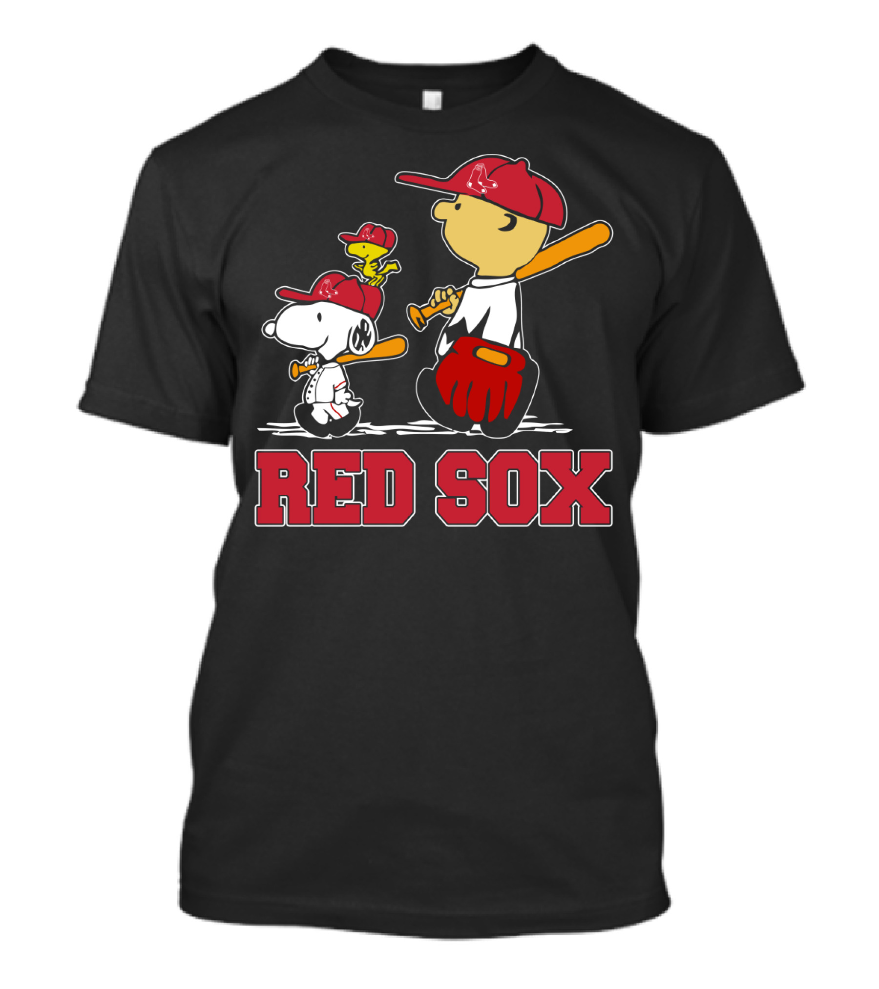 Snoopy Woodstock Charlie Brown Boston Red Sox Fans T-Shirt