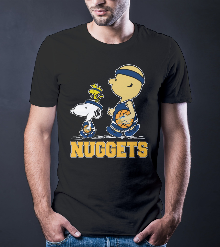 Snoopy Woodstock And Nuggets Basketball Fans T-Shirt