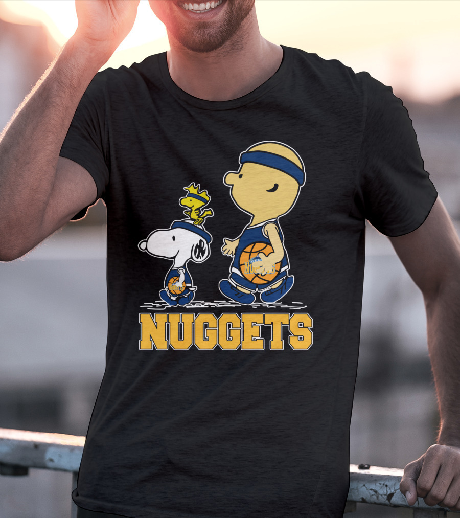Snoopy Woodstock And Nuggets Basketball Fans T-Shirt