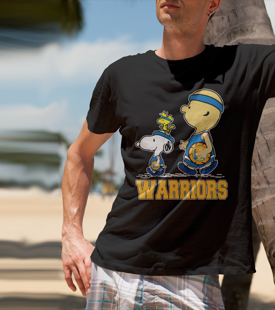 Snoopy And Friends Golden State Warriors Basketball Fans T-Shirt