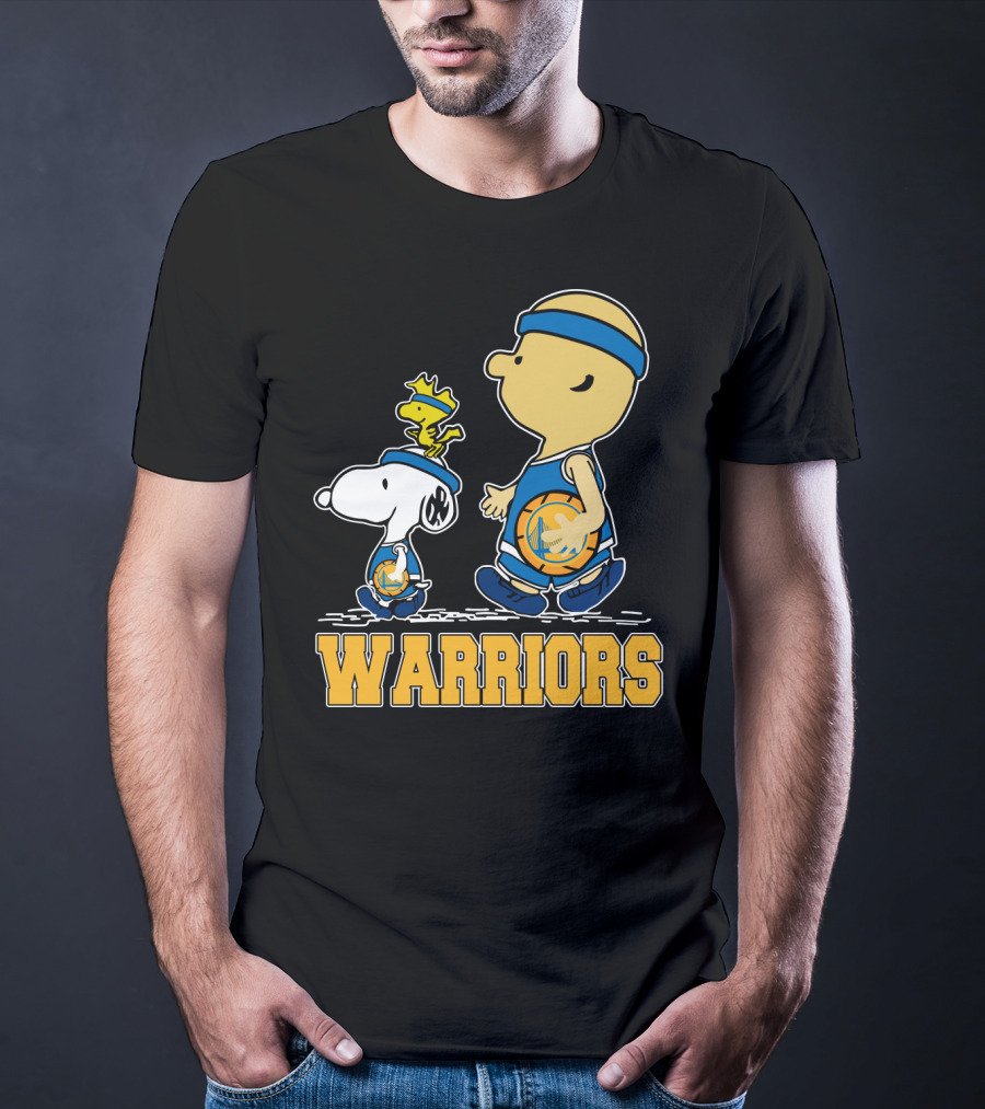 Snoopy And Friends Golden State Warriors Basketball Fans T-Shirt