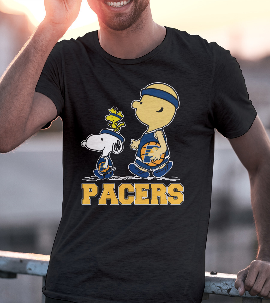 Snoopy And Woodstock Pacers Basketball Fans T-Shirt