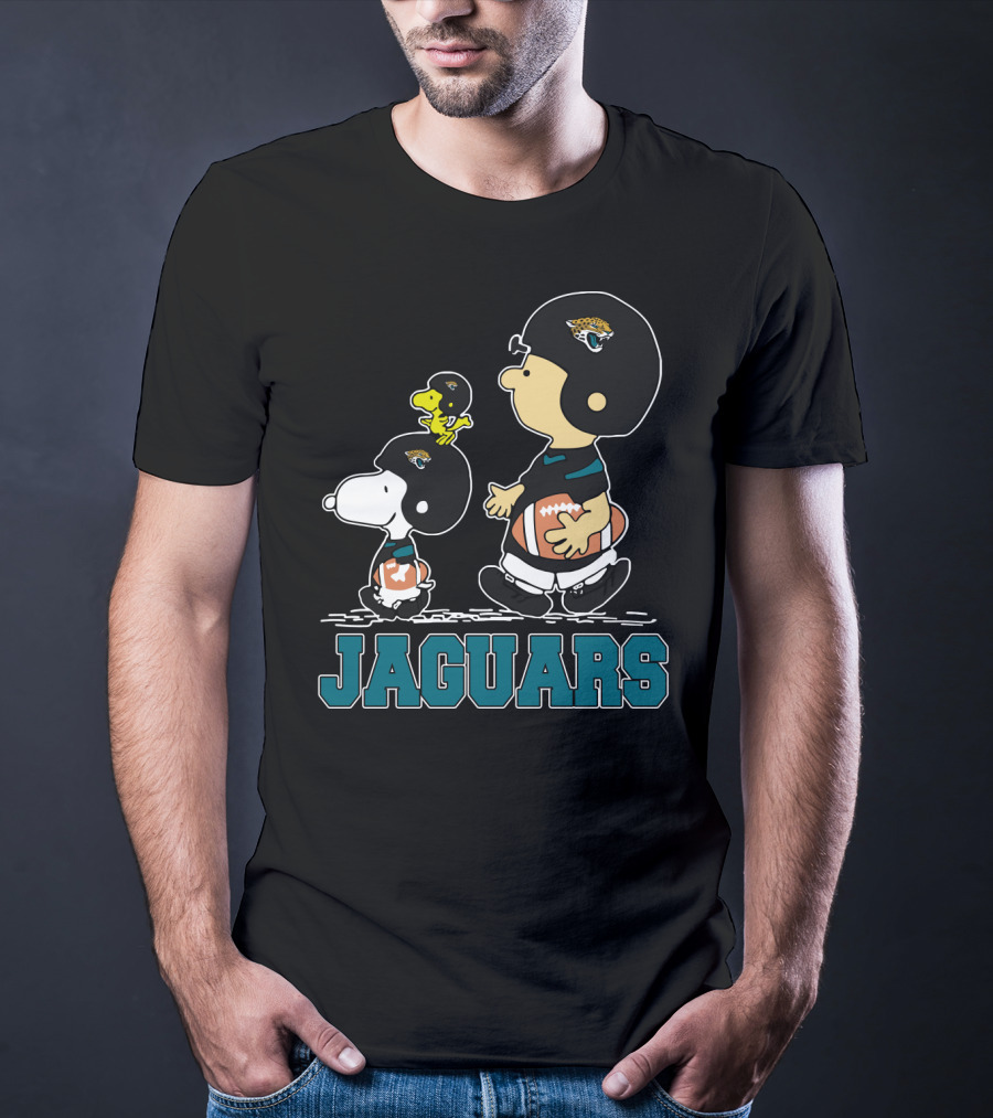 Snoopy Woodstock Jaguars Football Fans Peanuts Jacksonville T-Shirt