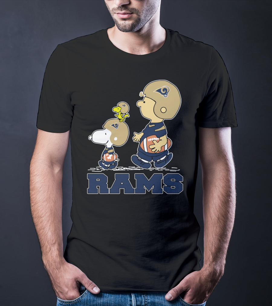 Snoopy And Los Angeles Rams Football Fans T-Shirt