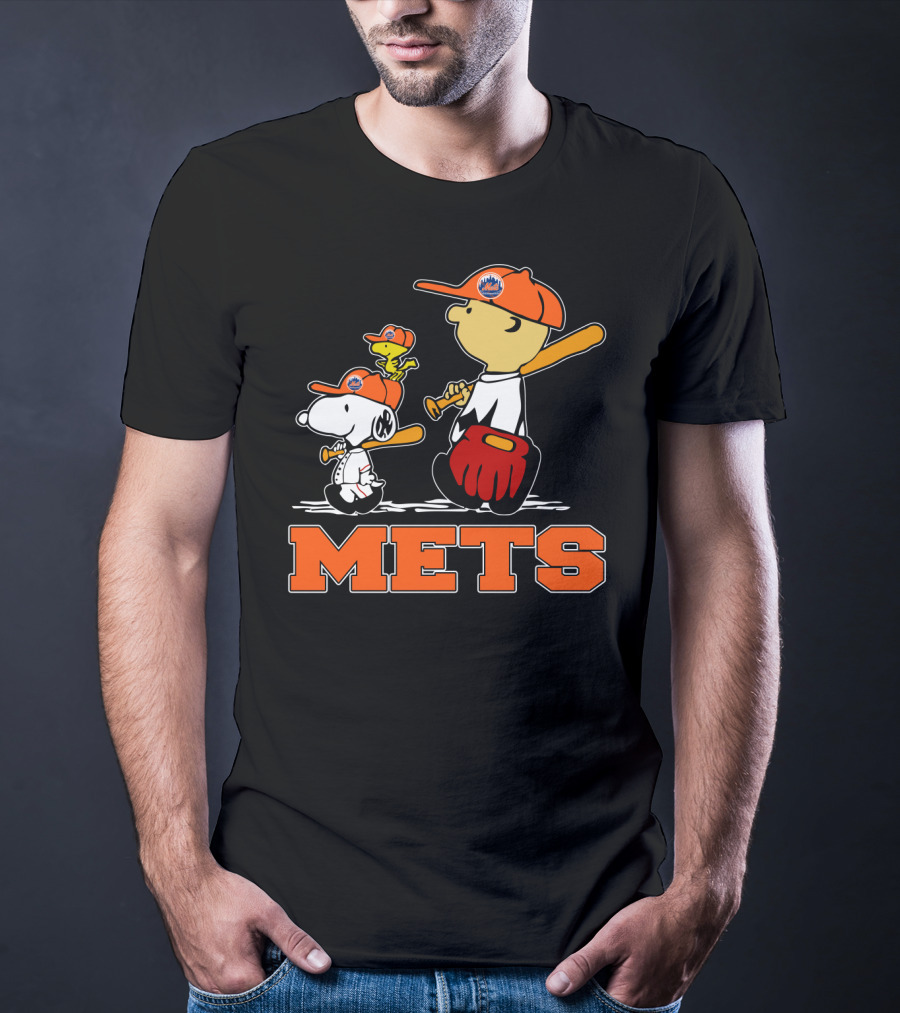Snoopy Woodstock And New York Mets Baseball Fans T-Shirt