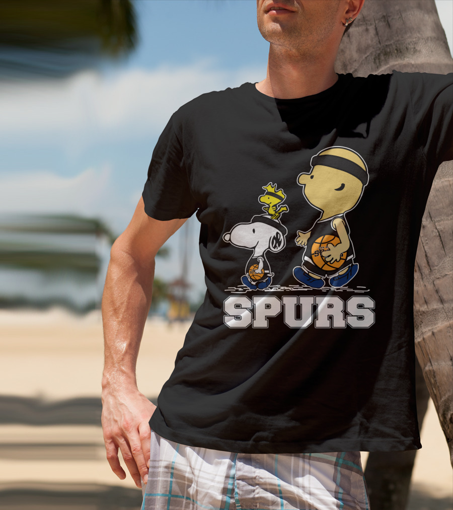 Snoopy Woodstock Basketball San Antonio Spurs Fans T-Shirt