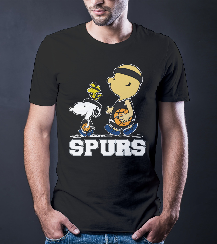 Snoopy Woodstock Basketball San Antonio Spurs Fans T-Shirt