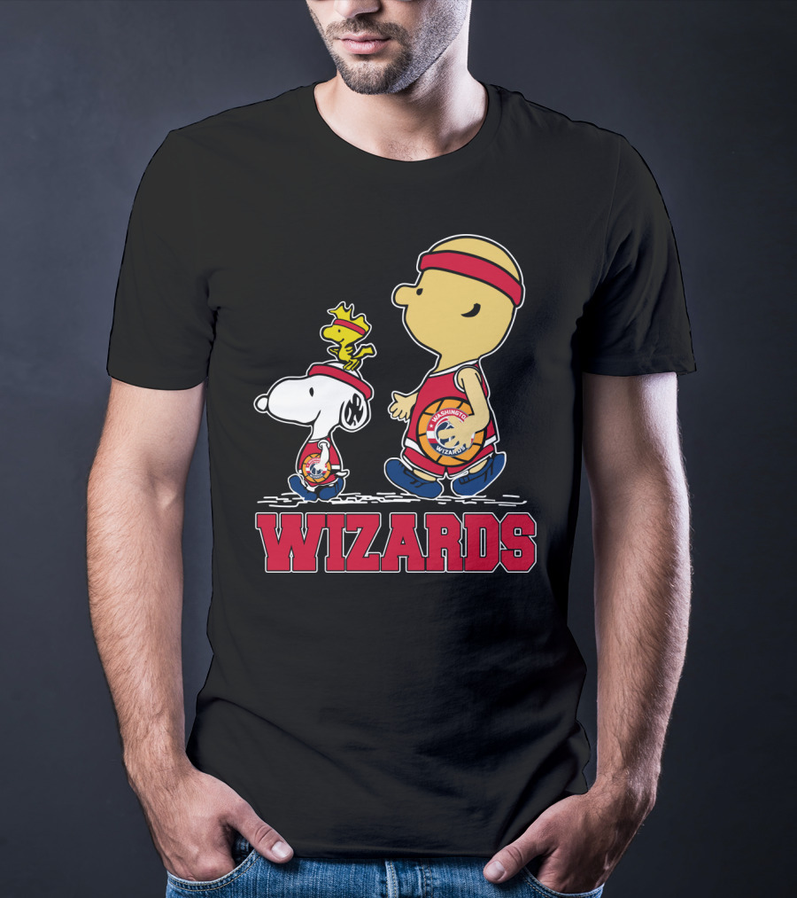 Wizards Snoopy And Woodstock With Basketball Team T-Shirt