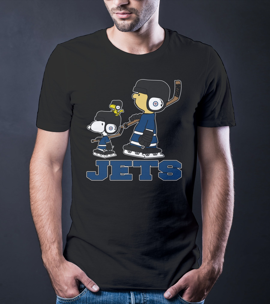 Snoopy And Woodstock Winnipeg Jets Hockey Fans T-Shirt