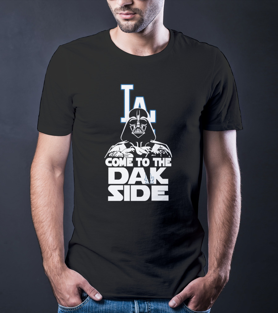 Darth Vader Come To The Dark Side Los Angeles Dodgers LA T-Shirt