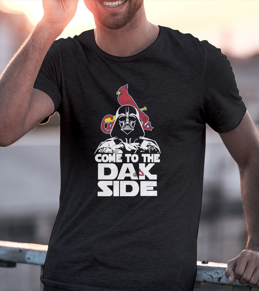 Come To The Dark Side Darth Vader St. Louis Cardinals Logo Mashup T-Shirt