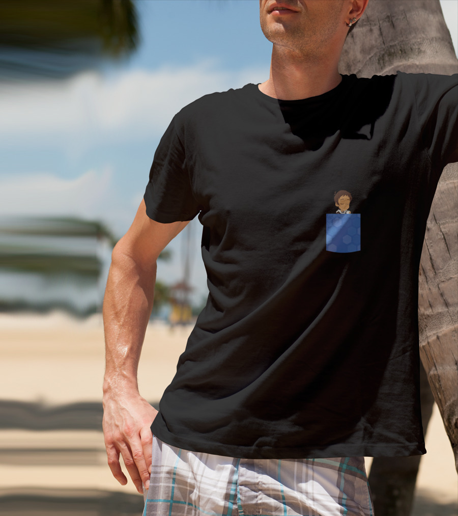 Voltron Legendary Defender Dreamworks Lance Blue Hexagon Pocket T-Shirt