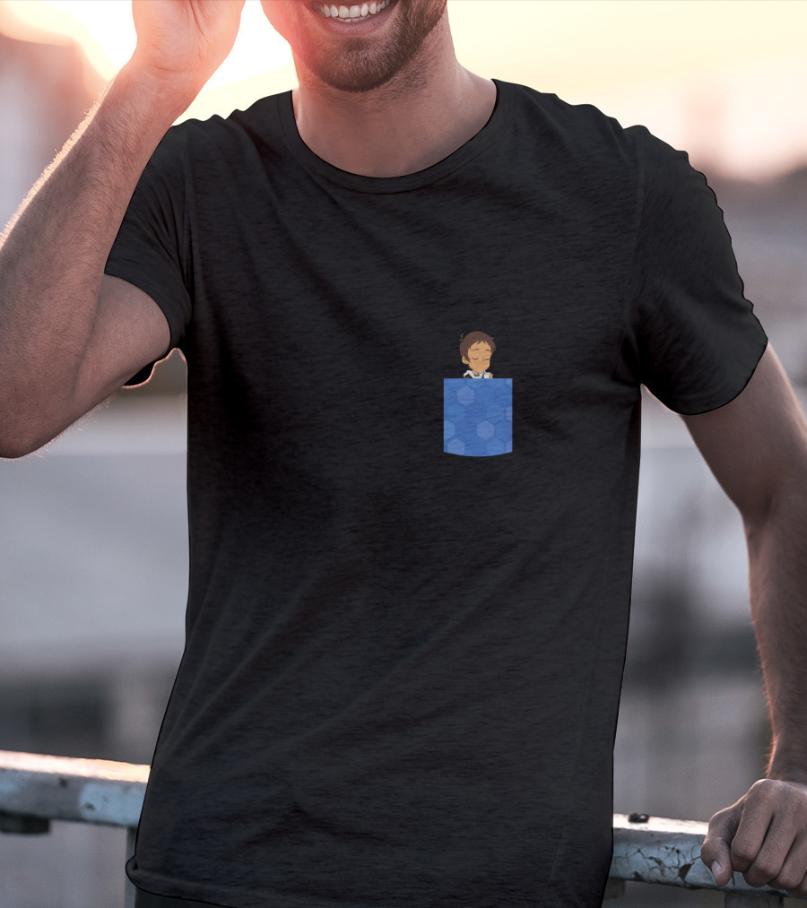 Voltron Legendary Defender Dreamworks Lance Blue Hexagon Pocket T-Shirt