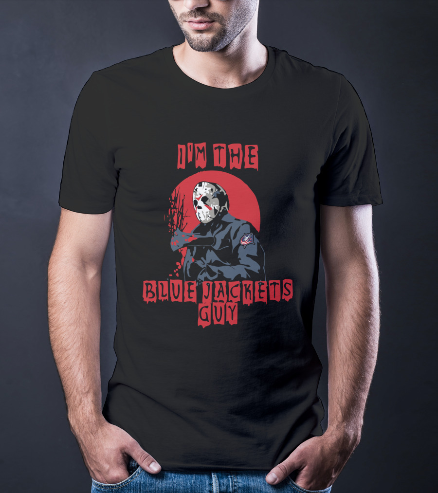 I'm The Blue Jackets Guy Jason Voorhees Mask Columbus Hockey Fan T-Shirt